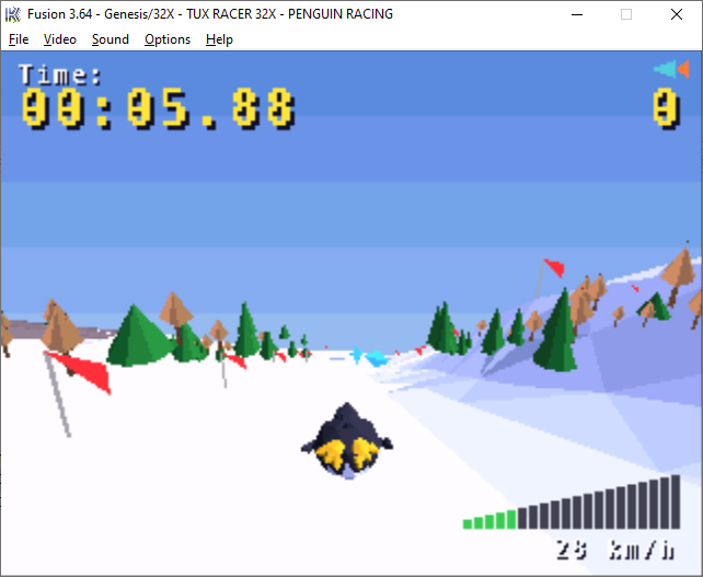 Screenshot 2 for TuxRacer for Sega 32X