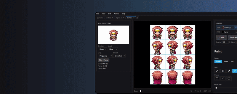 Screenshot 2 for Actor Maker — Draw RPG Maker MV/MZ Characters & Sprite Sheets Easily