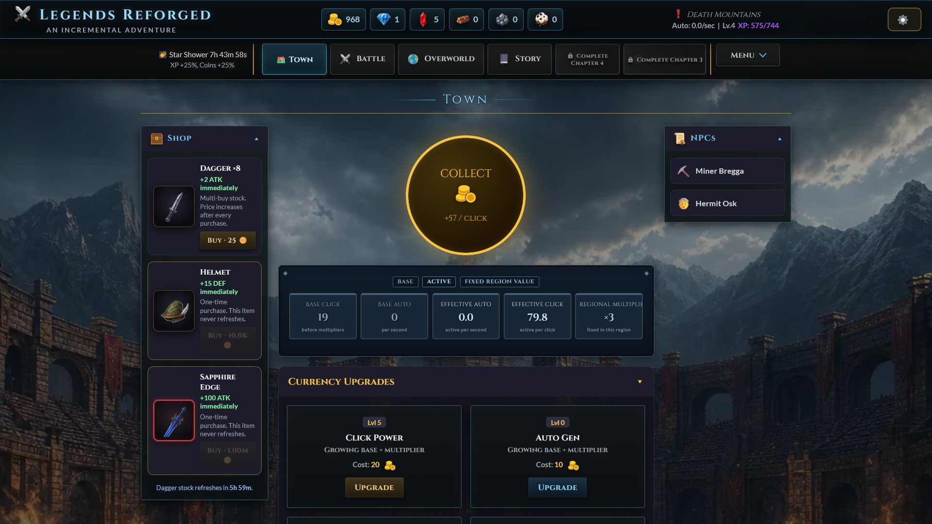 Screenshot 2 for Legends Reforged - An Incremental Adventure