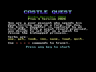 Screenshot 2 for Castle Quest (Commodore Plus 4)