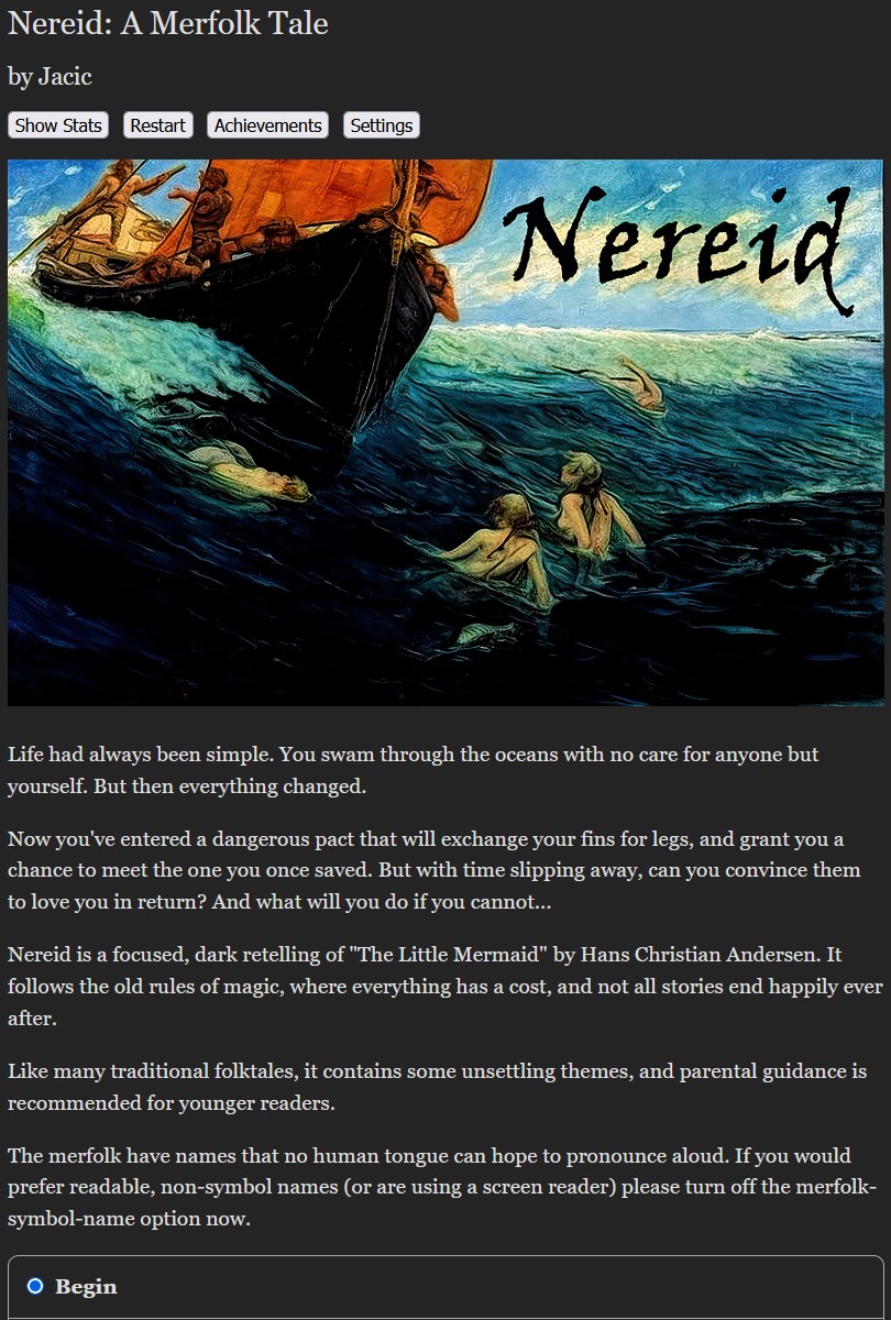 Screenshot 2 for Nereid- A Merfolk Tale (Demo)
