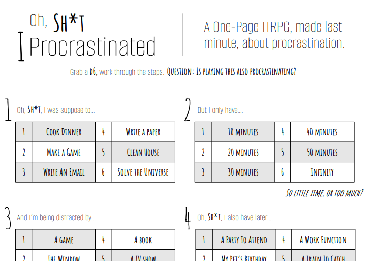 Screenshot 2 for Oh, Sh*t, I Procrastinated