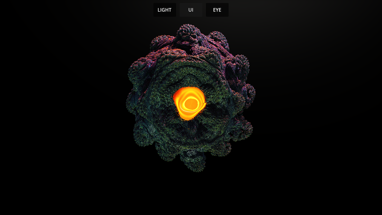Screenshot 2 for Audio reactive living Mandelbulb 3D - Godot Shader showcase
