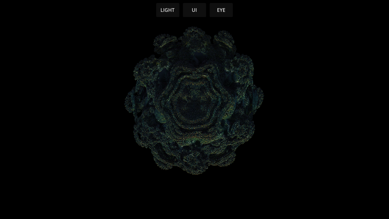 Screenshot 3 for Audio reactive living Mandelbulb 3D - Godot Shader showcase