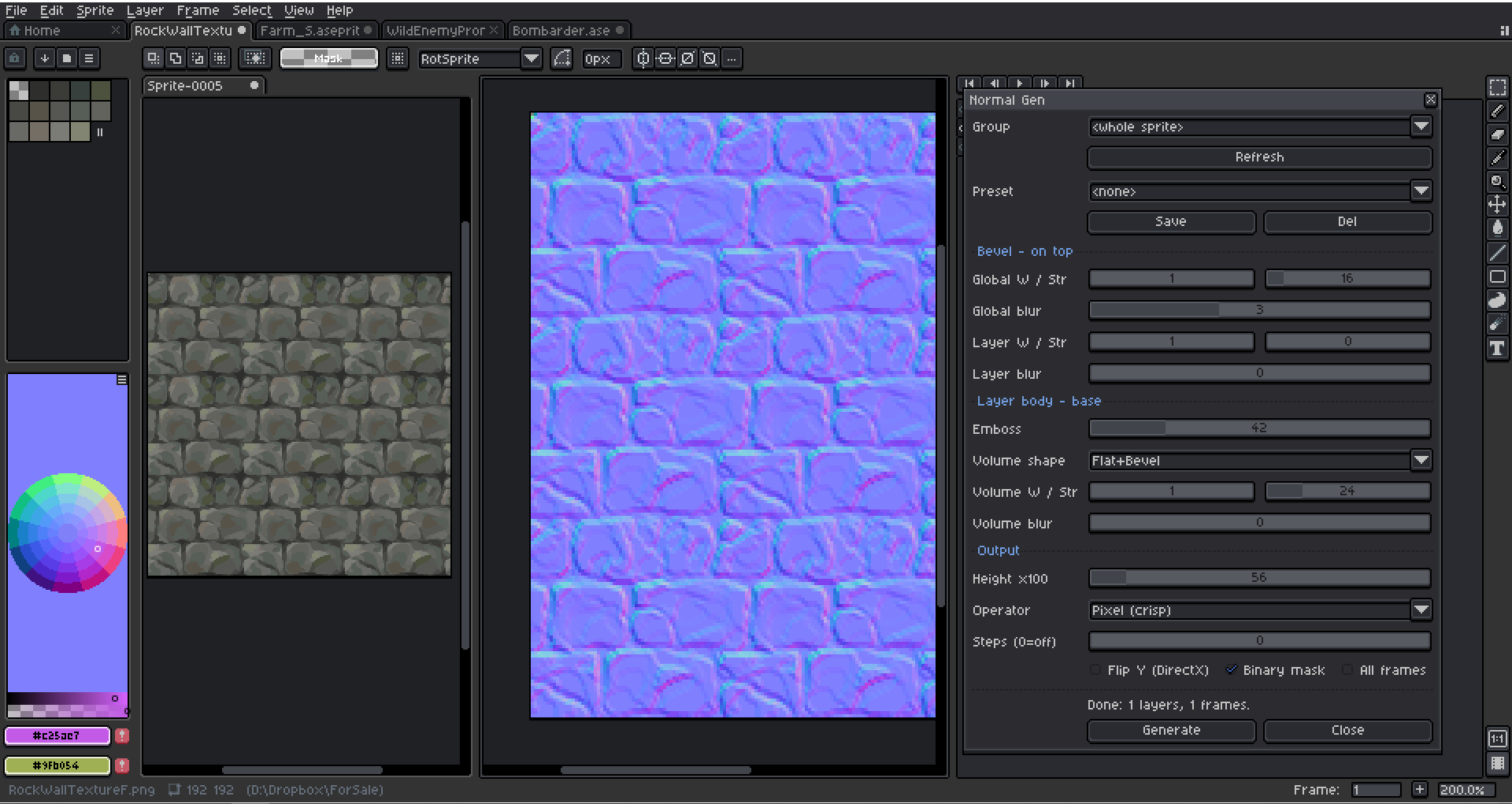 Screenshot 2 for Normal map generator + Normal Light for Aseprite