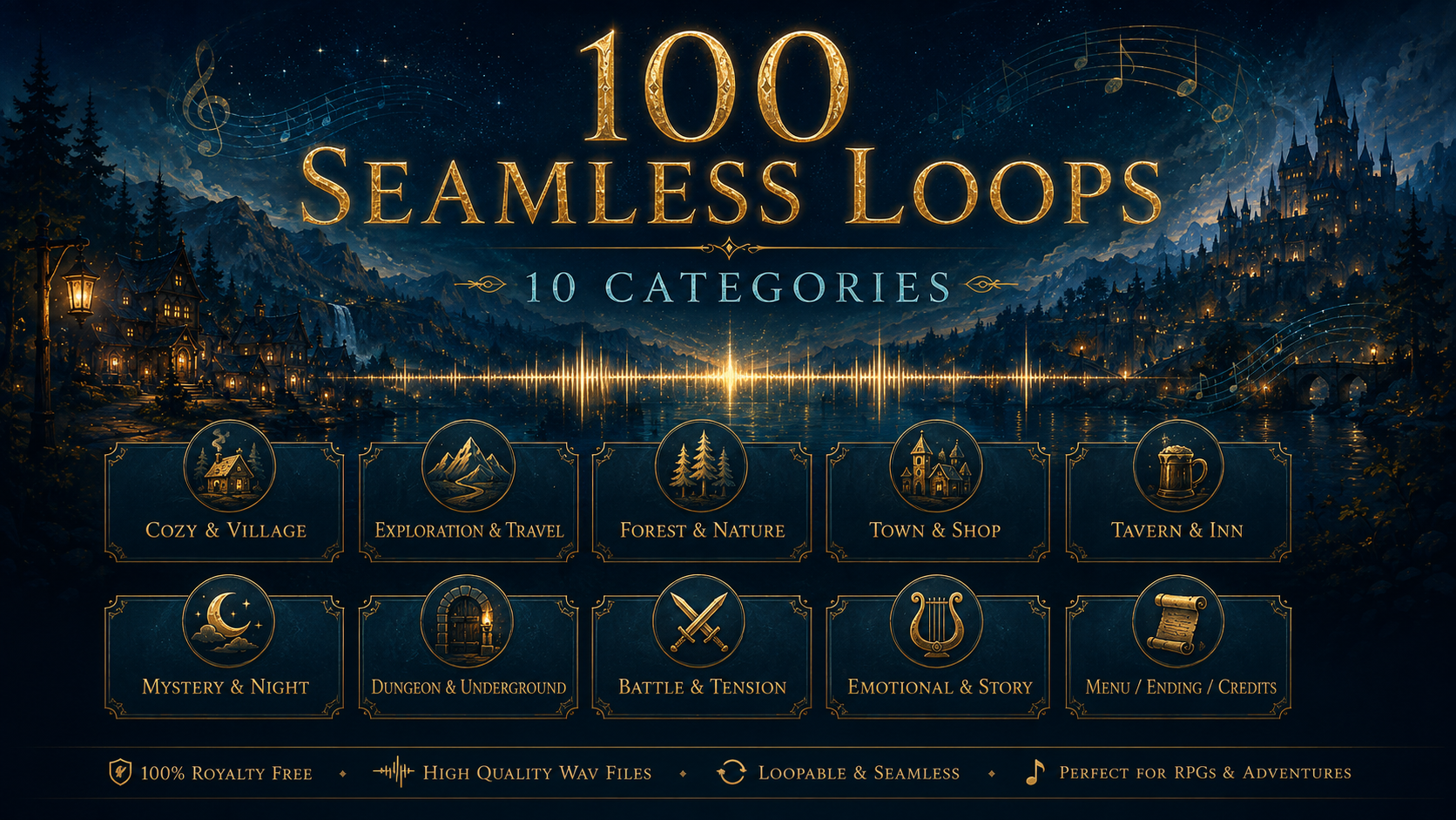 Complete Game Music Library — 100 Seamless Loops by Candle Light