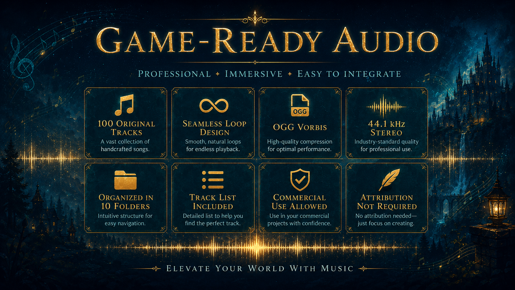 Complete Game Music Library — 100 Seamless Loops by Candle Light