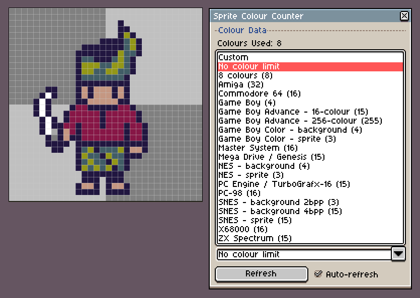 Screenshot 4 for Sprite Colour Counter - Aseprite Extension