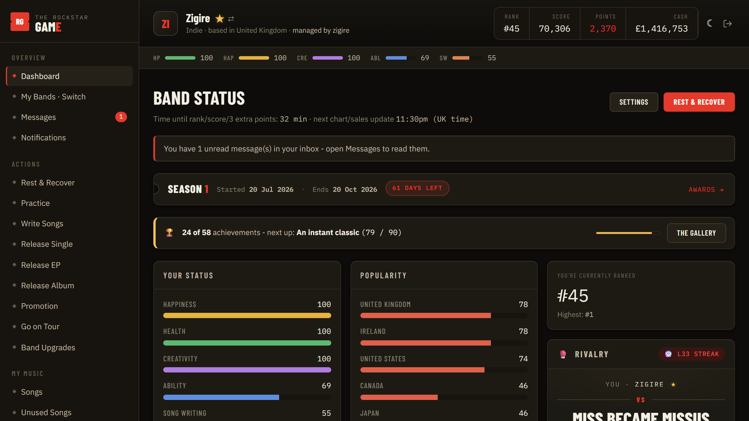 Screenshot 3 for The Rockstar Game