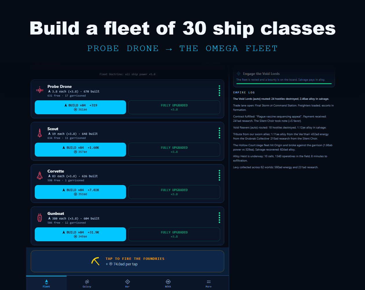 Screenshot 2 for Novafall: Idle Space Empire