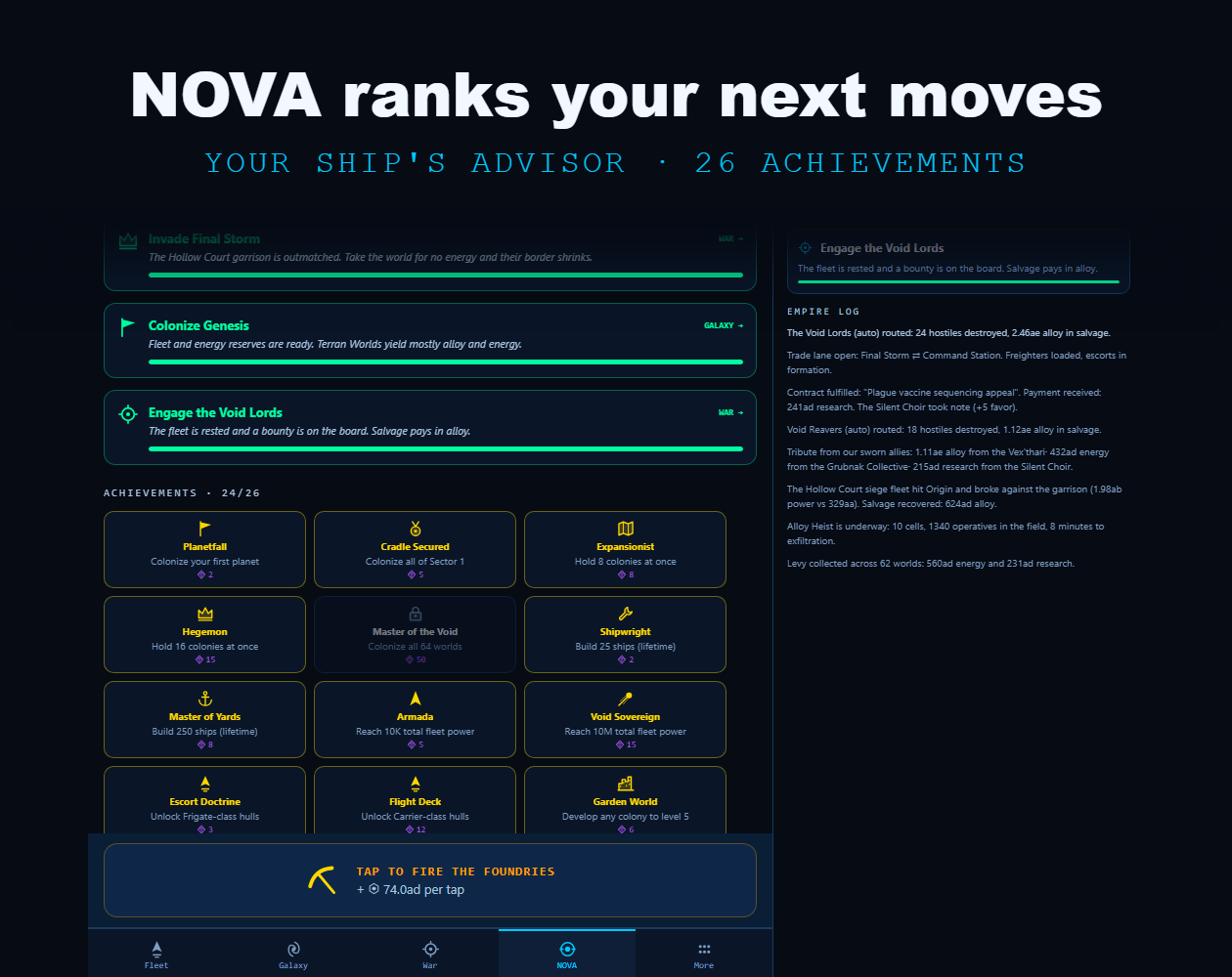 Screenshot 4 for Novafall: Idle Space Empire