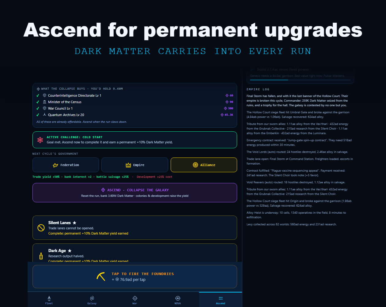 Screenshot 6 for Novafall: Idle Space Empire