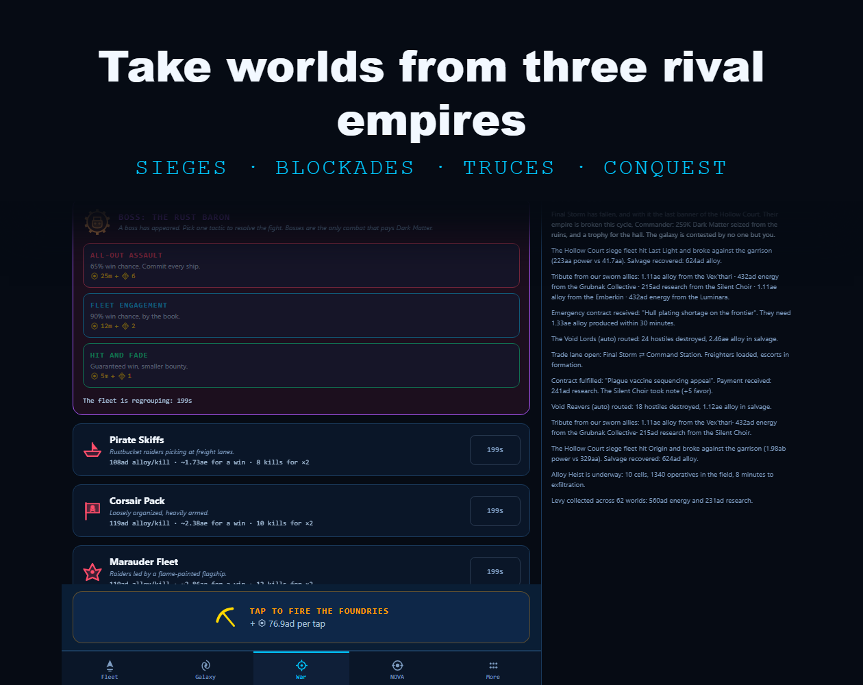Screenshot 3 for Novafall: Idle Space Empire