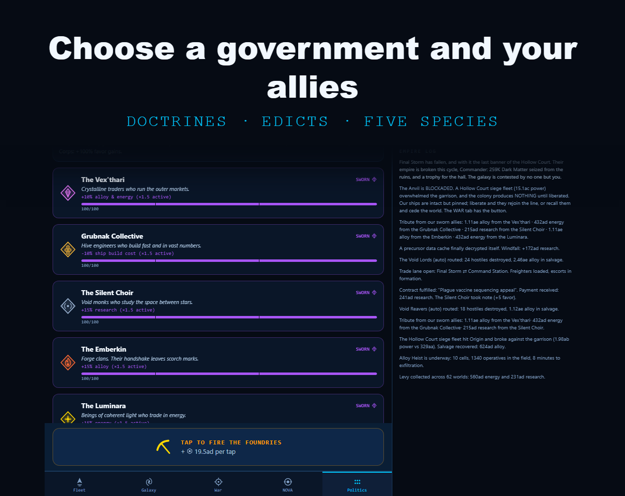 Screenshot 8 for Novafall: Idle Space Empire