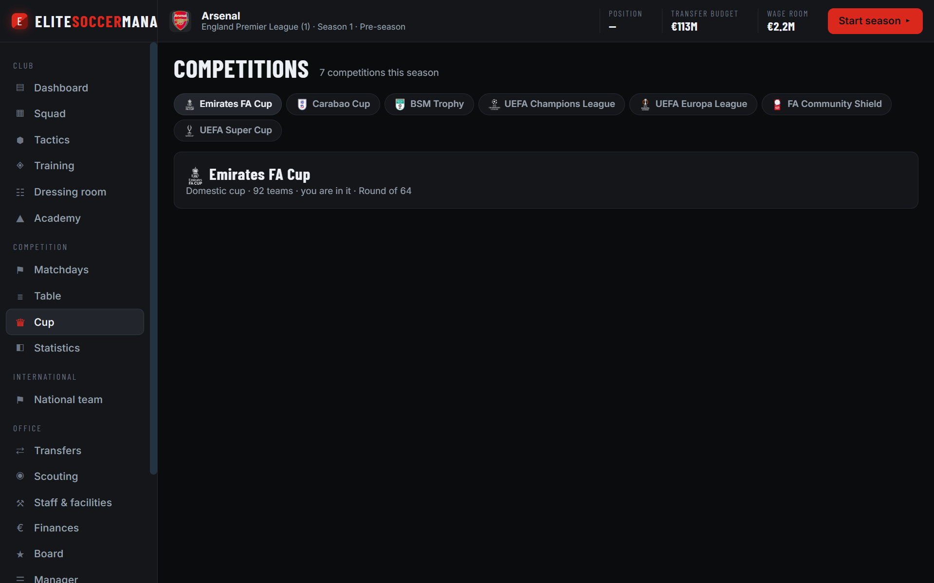 Screenshot 2 for Elite Soccer Manager