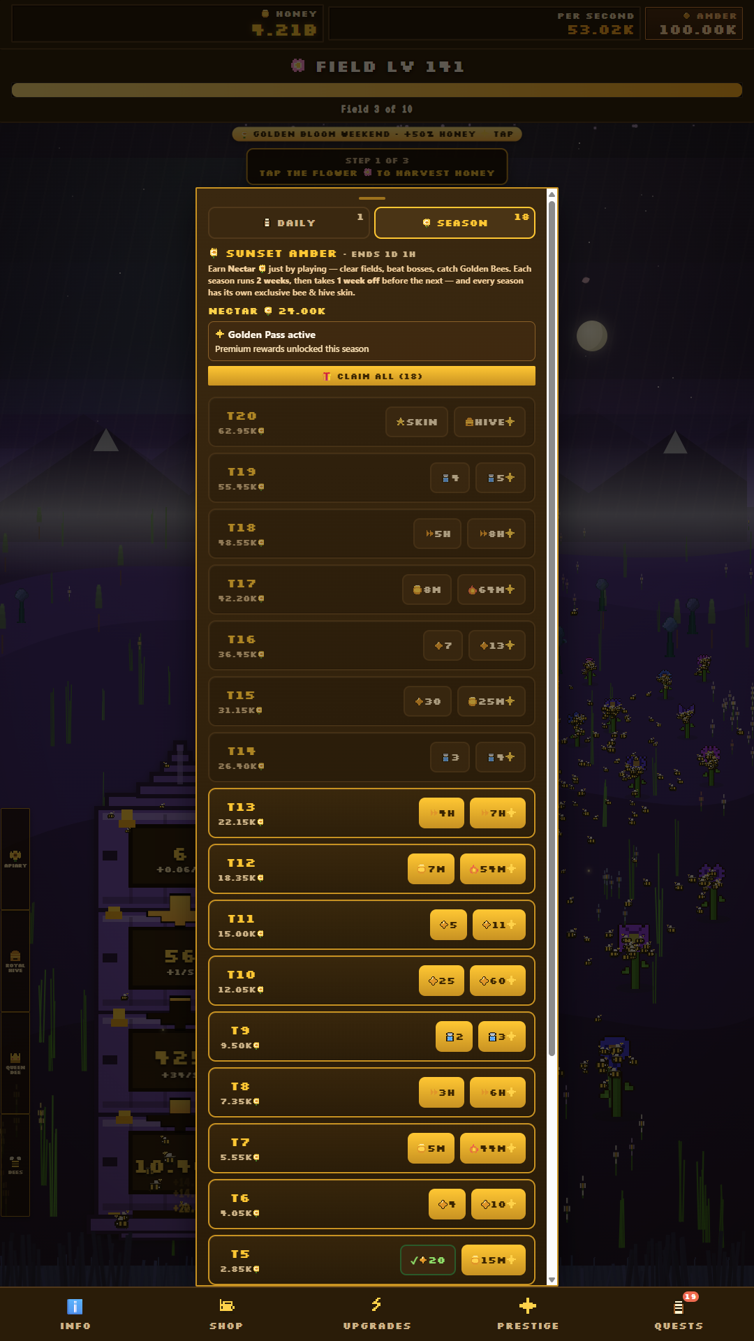 Screenshot 2 for Honey Hive: Idle Bee Colony