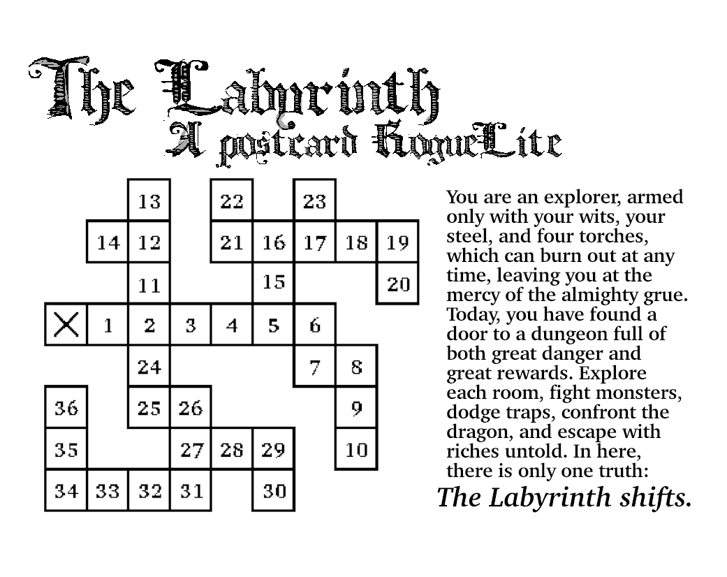 Screenshot 2 for The Labyrinth - A Postcard Roguelite