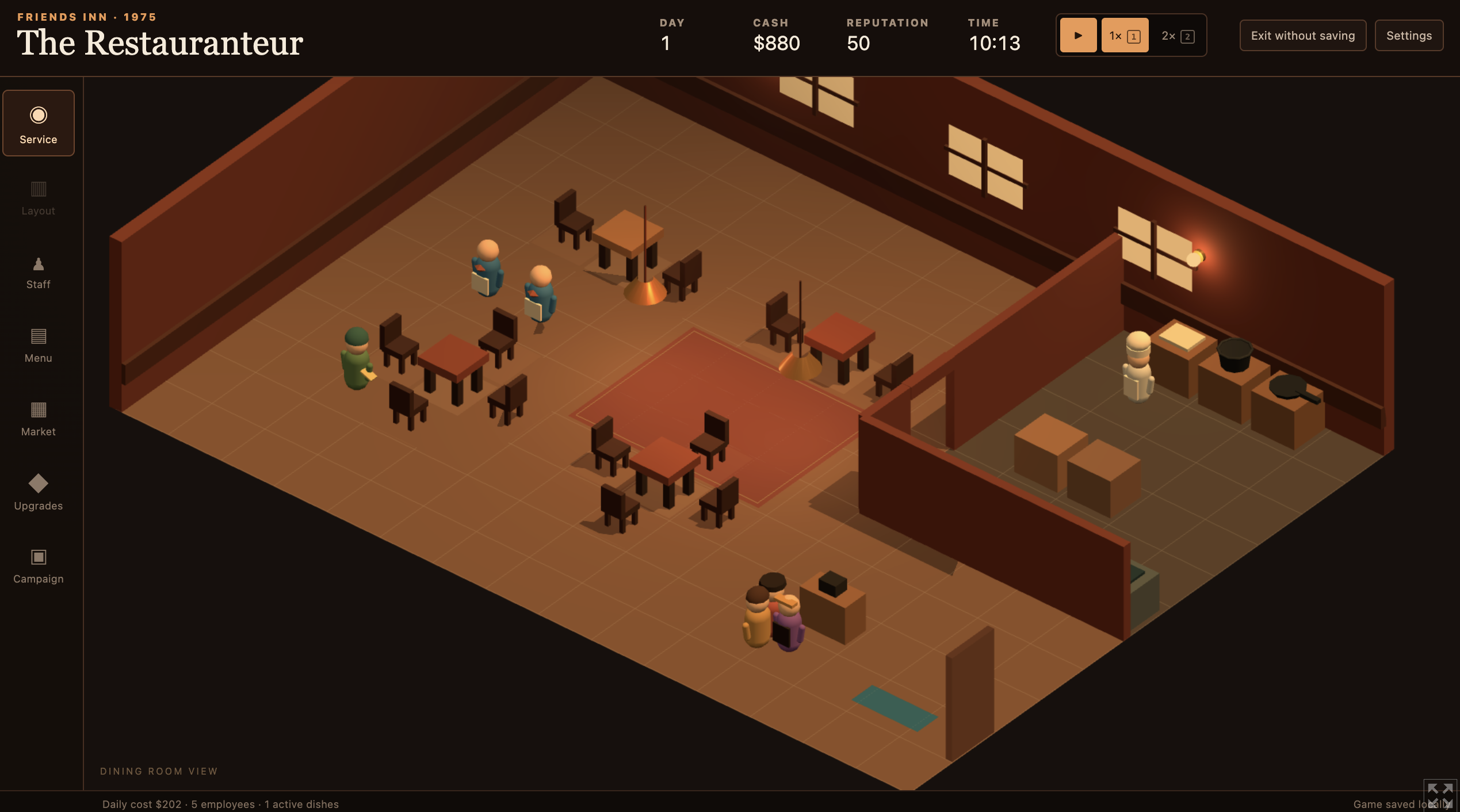 Screenshot 2 for The Restauranteur