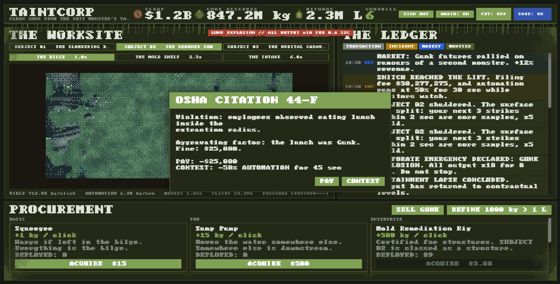 Screenshot 3 for Clean Gunk From The Shit Monster's Taint: TYCOON