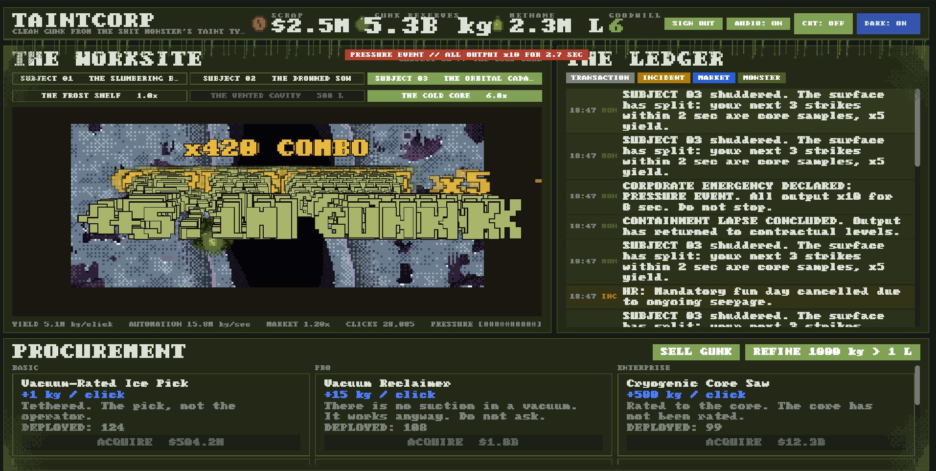 Screenshot 2 for Clean Gunk From The Shit Monster's Taint: TYCOON