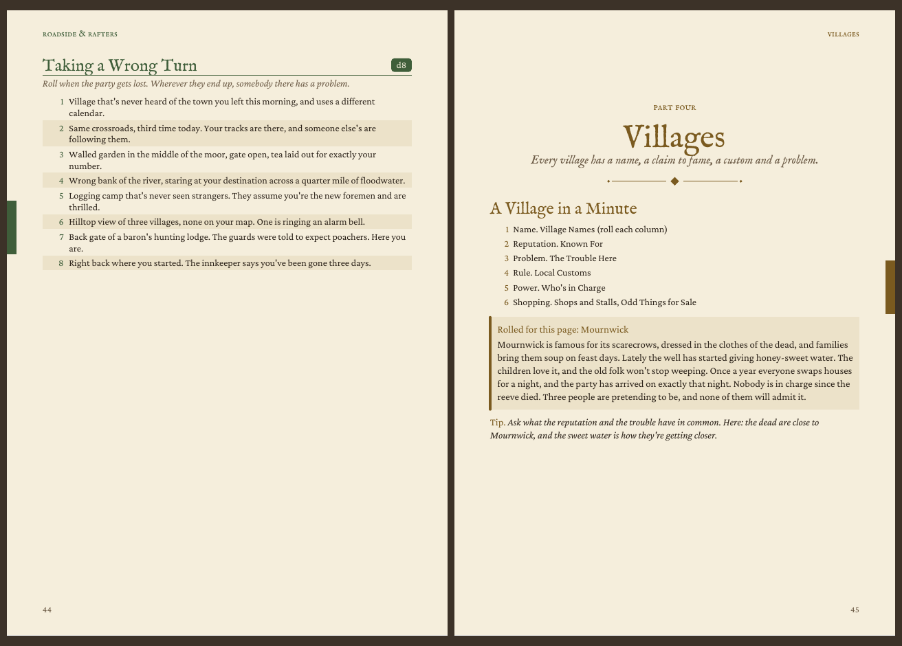Screenshot 6 for Roadside & Rafters: Random Tables for Inns, Roads & Villages