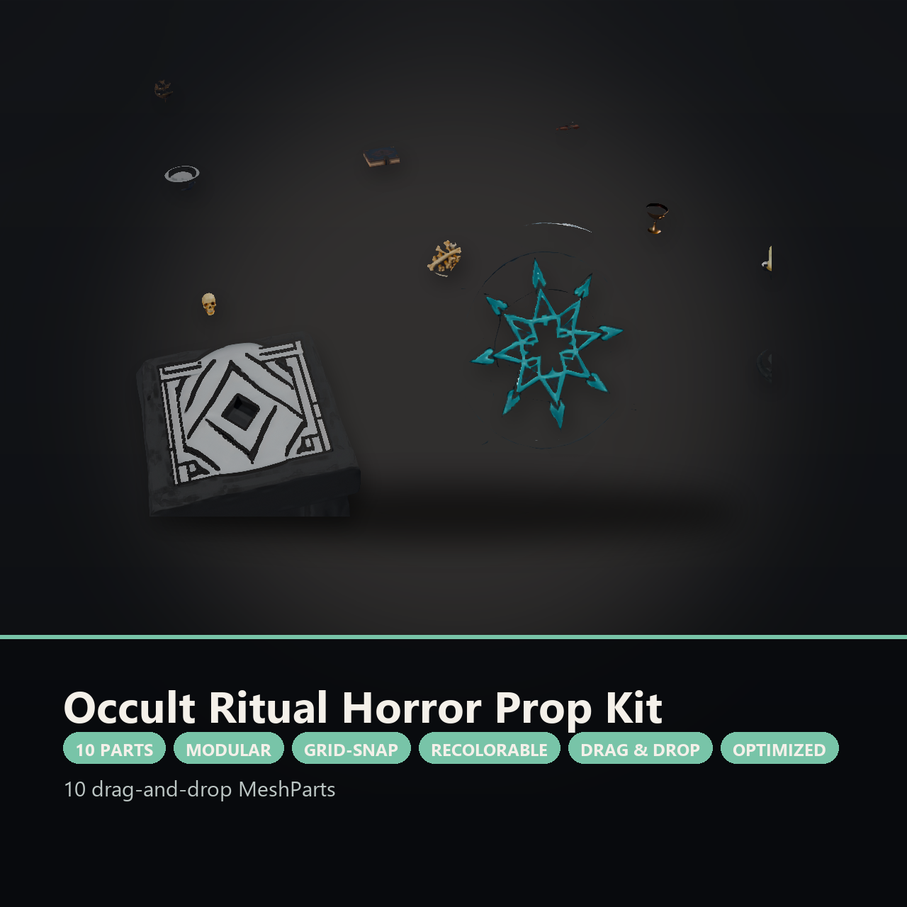 Occolt Ritual Occult Ritual Horror Kit — 10 Altar and Ritual Props by Hobo & Bolt