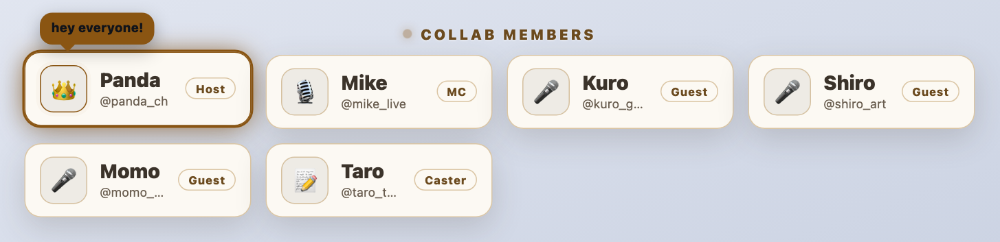 Screenshot 4 for Collab Nameplate Overlay for Twitch & OBS | Guest Name Cards Light Up When They Chat | 16 Themes