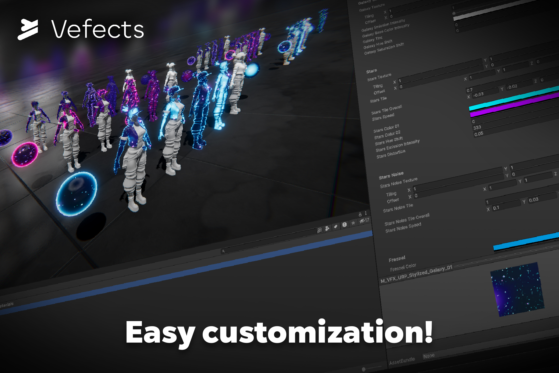 Screenshot 3 for Free Galaxy Shader - Unity DEMO