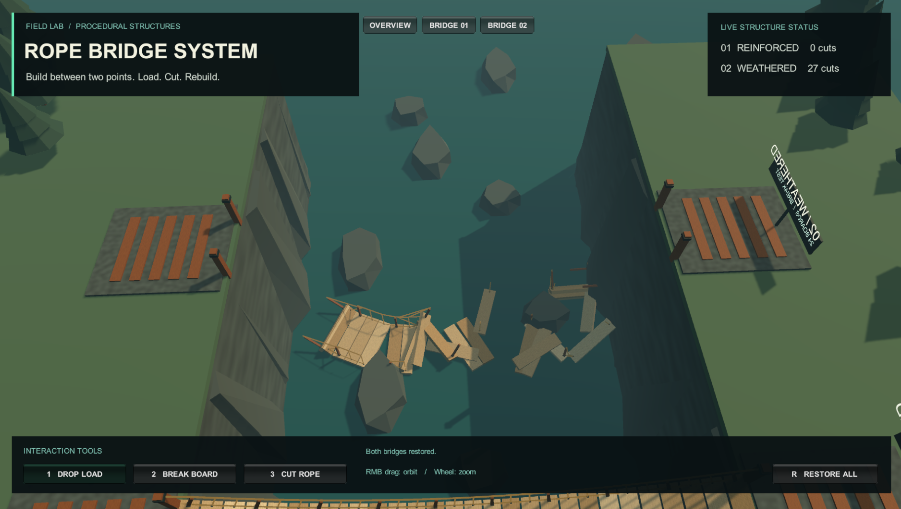 Procedural Rope Bridge System by SomeTimesAtNight