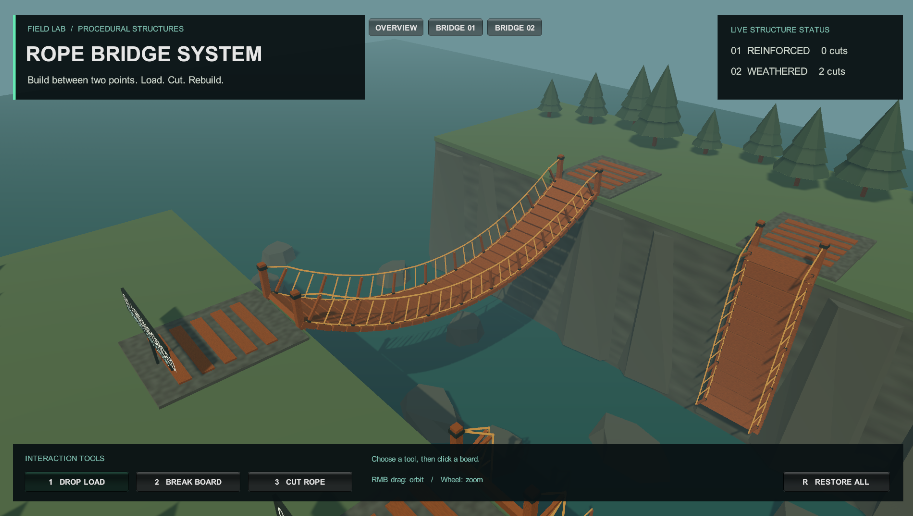 Procedural Rope Bridge System by SomeTimesAtNight