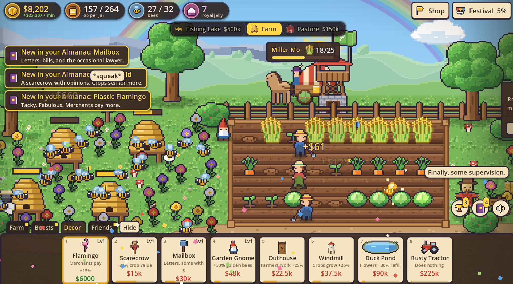 Screenshot 2 for Honeyvale: Idle Farm Tycoon