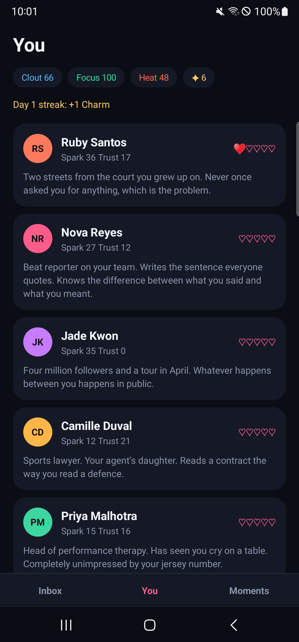 Screenshot 4 for Mr. Wonderful: Text Dating Sim
