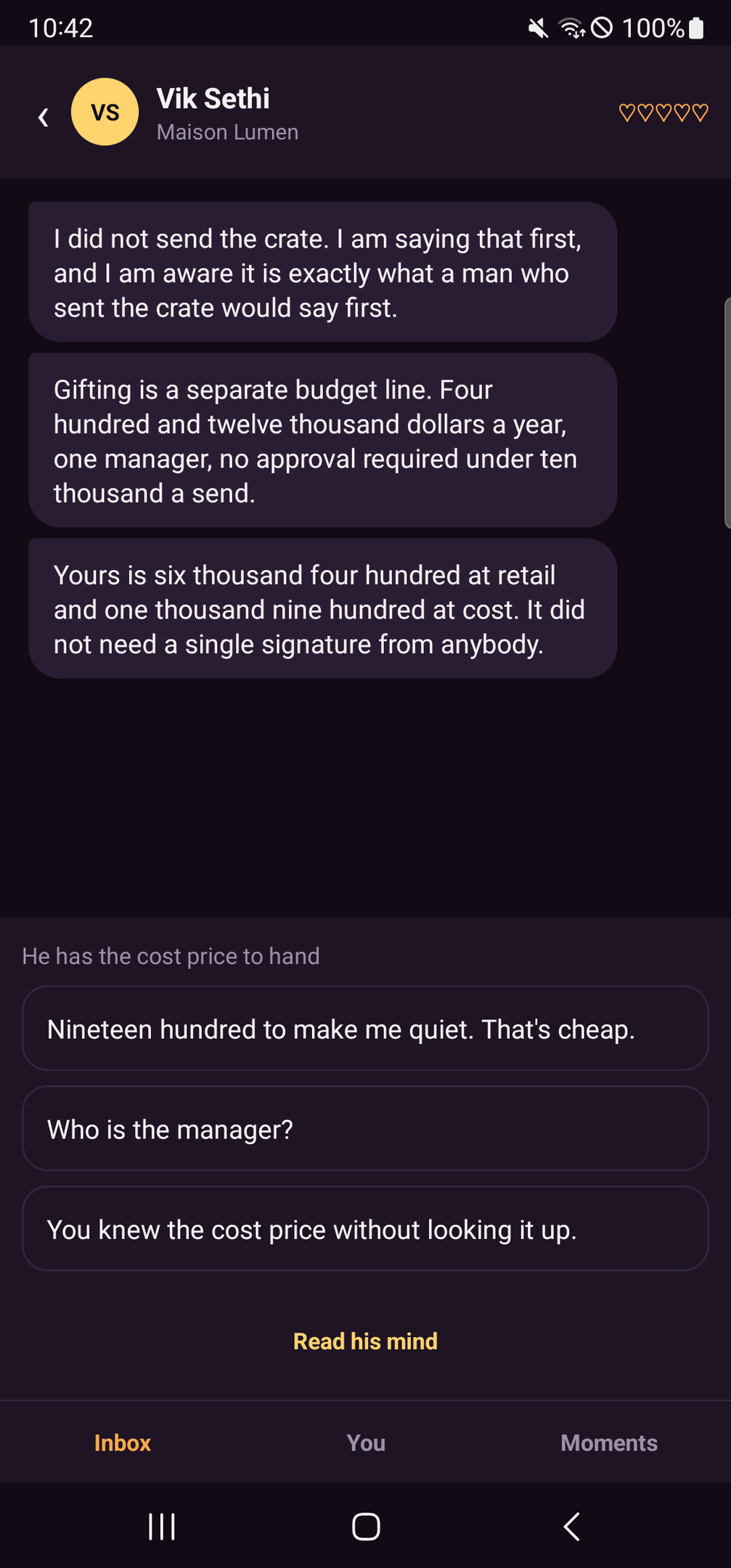 Screenshot 2 for Ms. Popular: Text Dating Sim