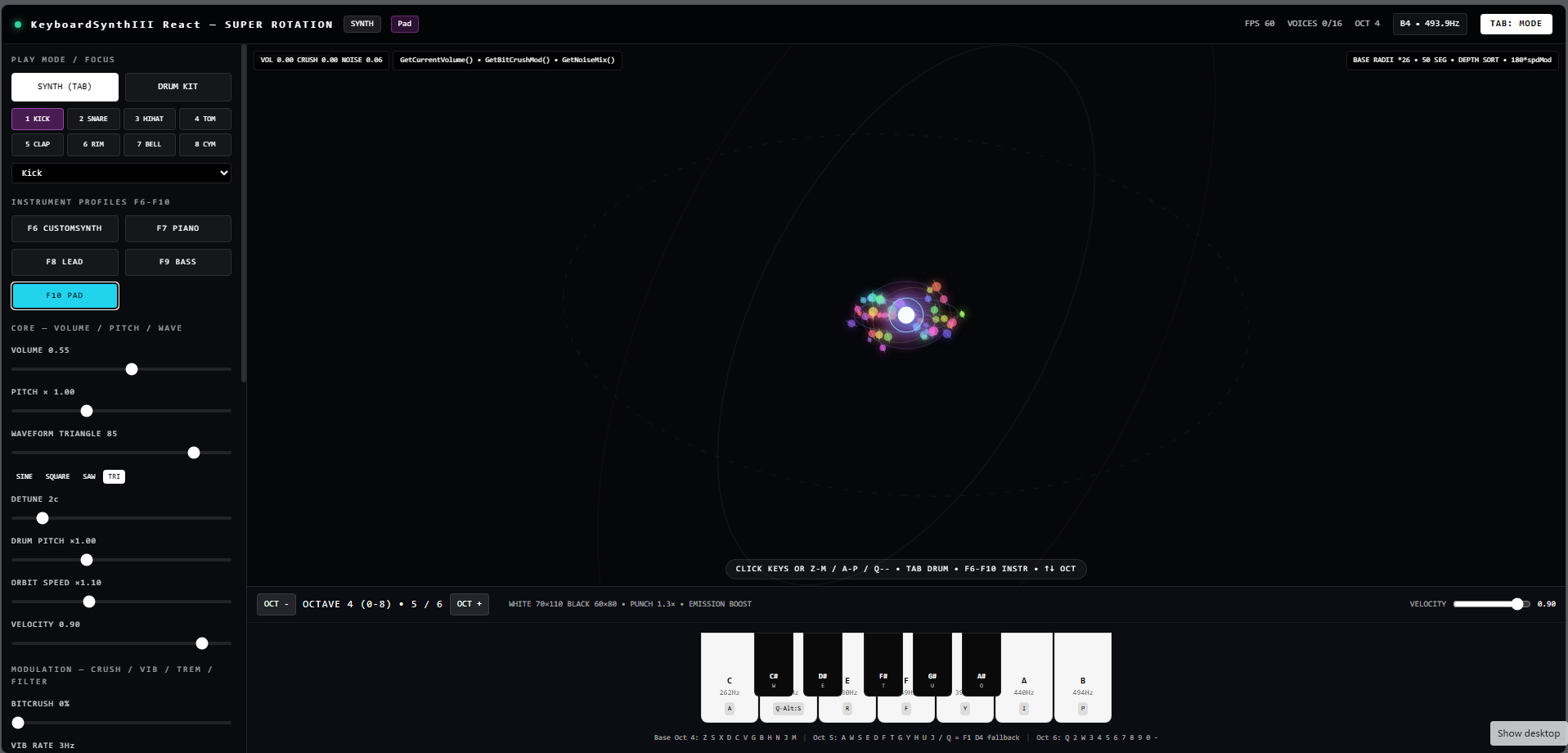 Screenshot 2 for Orbital Strike Keyboard