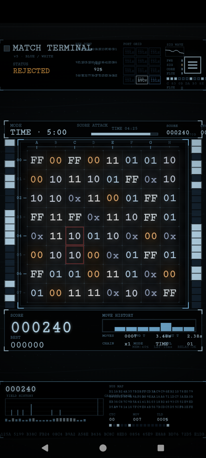 Screenshot 5 for Match Terminal: A Retro Sci-Fi Puzzle