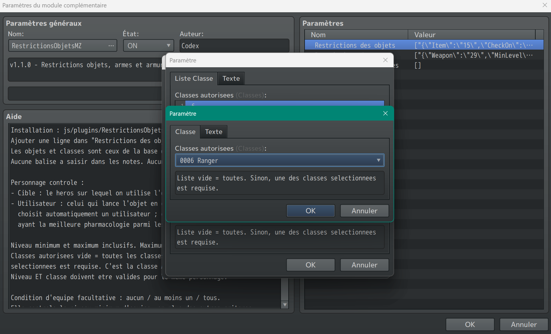 Screenshot 2 for Plugin RPG Maker Mz - Item Condition - Free