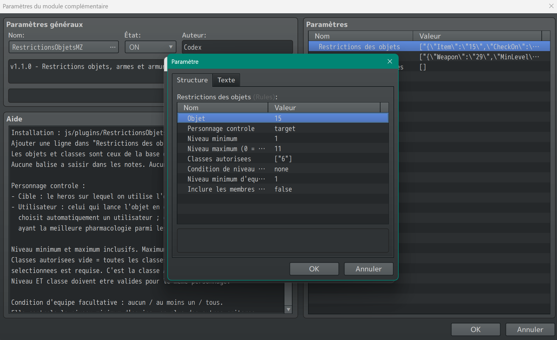 Screenshot 3 for Plugin RPG Maker Mz - Item Condition - Free