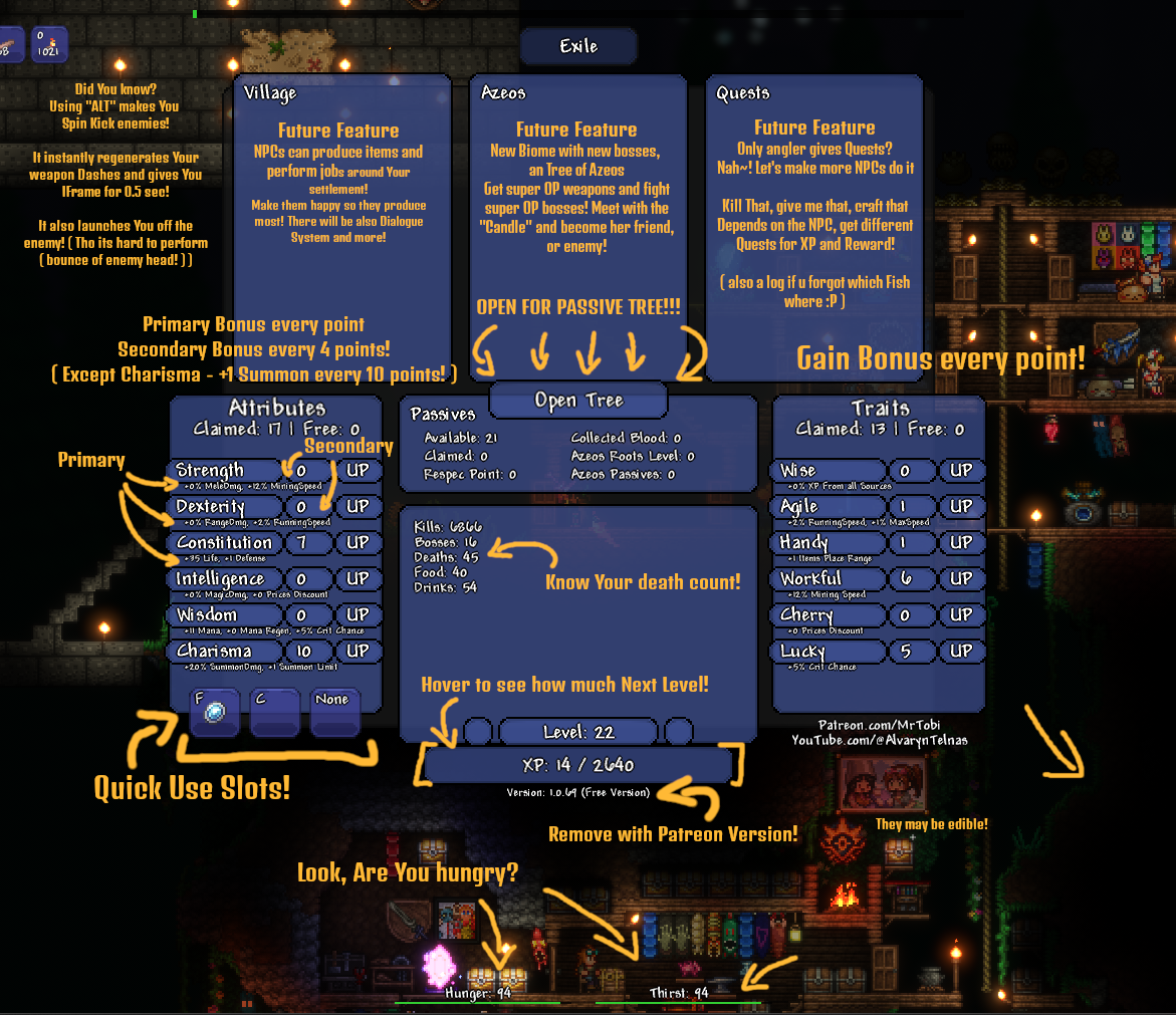 Screenshot 2 for Terraria - ExileRPG