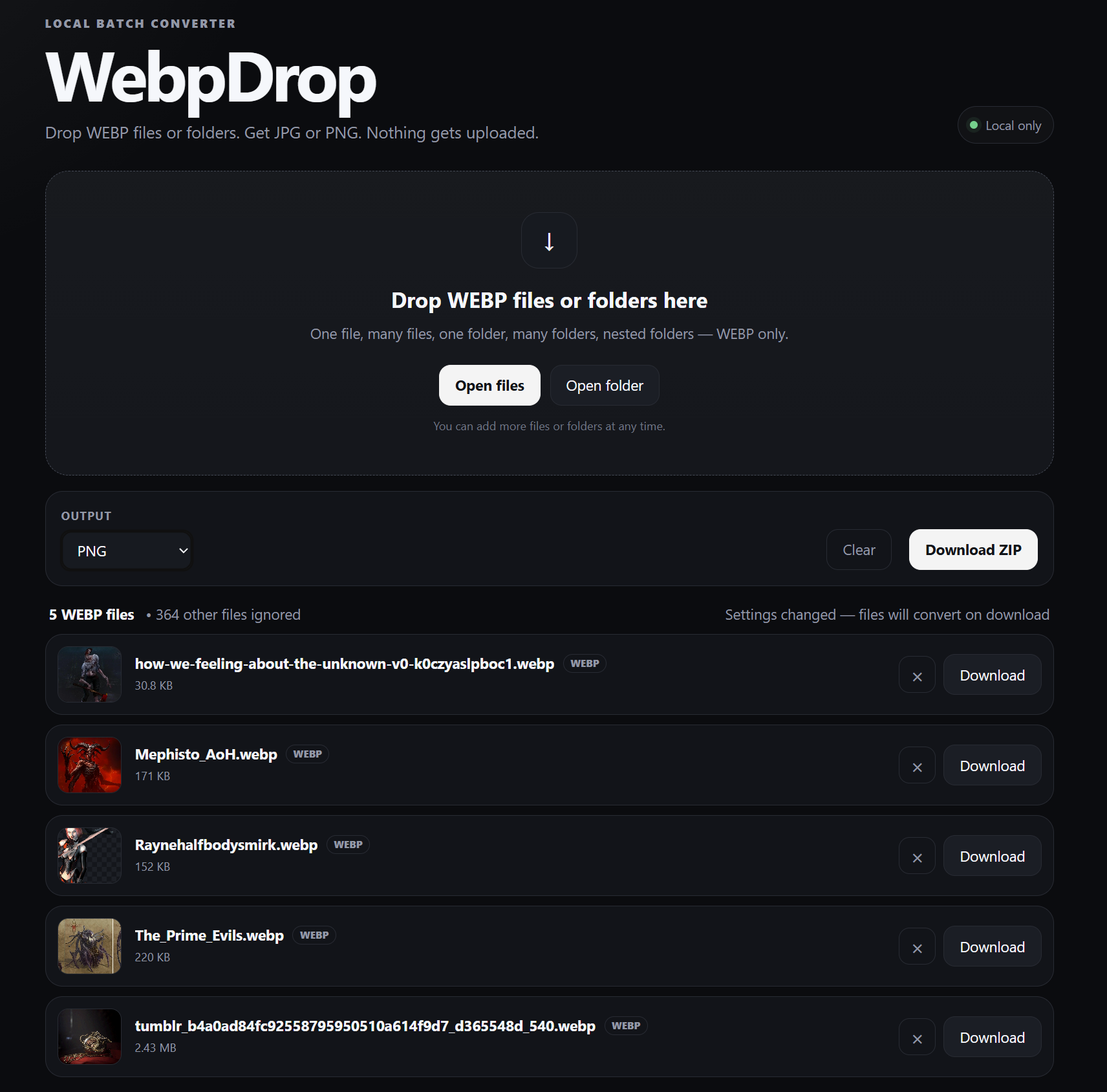 Screenshot 3 for WebpDrop