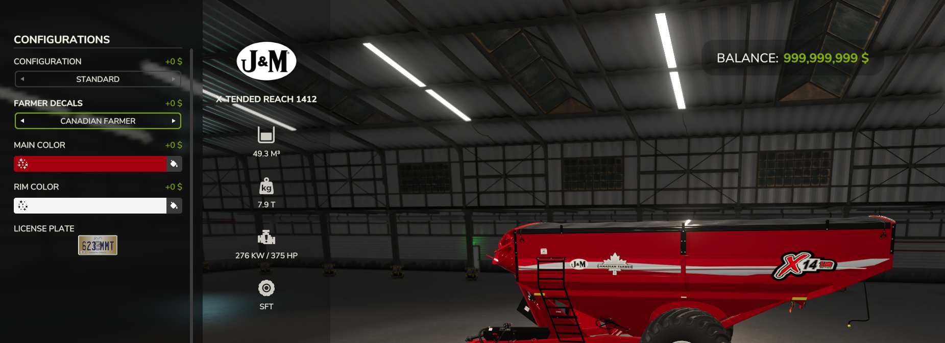 Screenshot 2 for J&M X Series Grain Carts