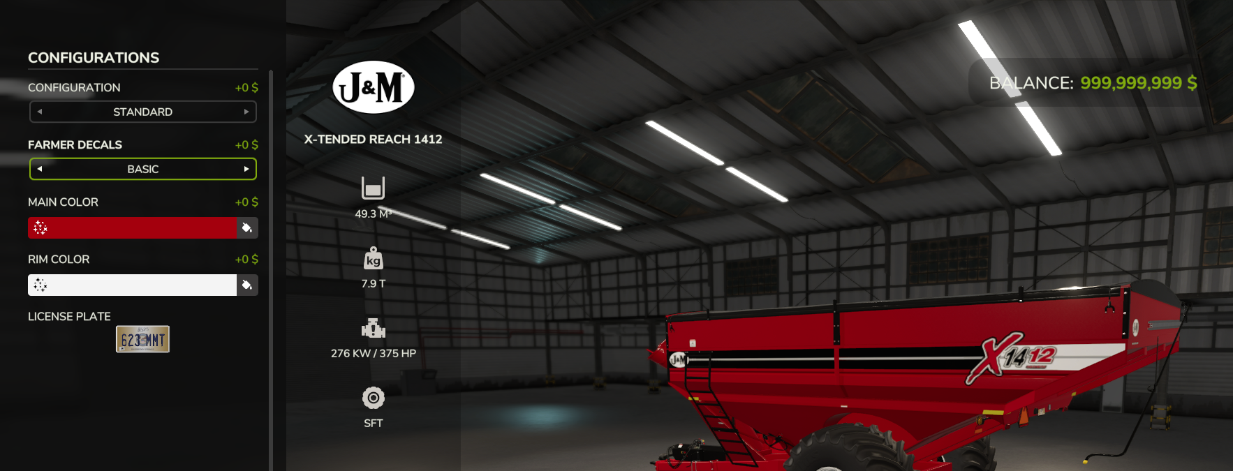 Screenshot 3 for J&M X Series Grain Carts