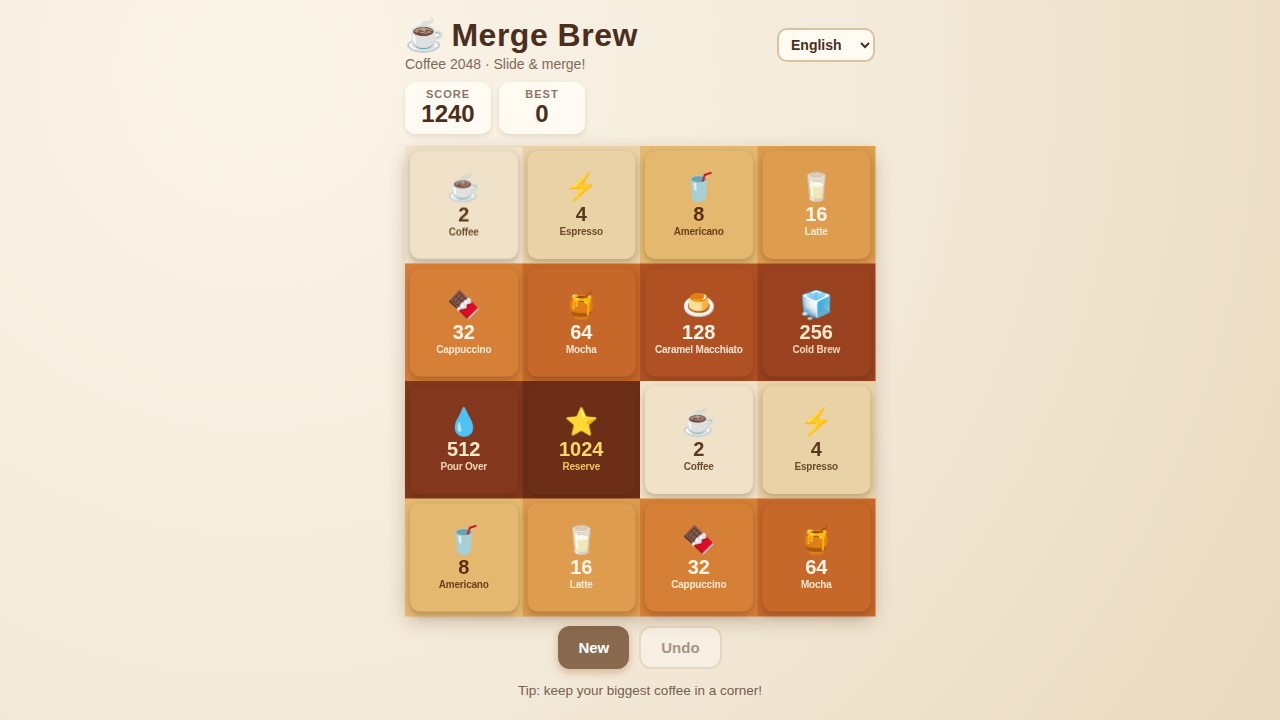 Screenshot 2 for Merge Brew — Coffee 2048