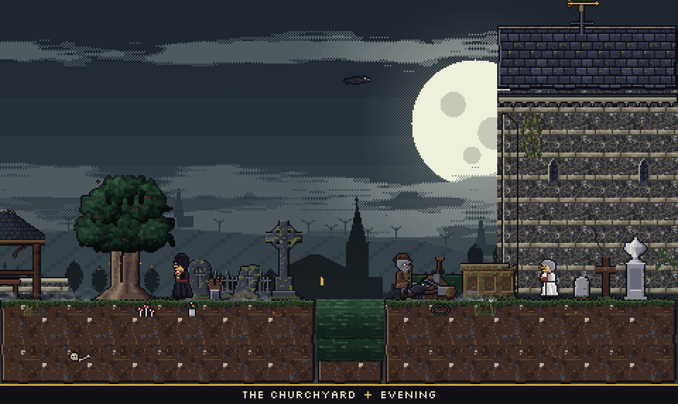 Graveyard - 16x16 Pixel Art Tileset example scene