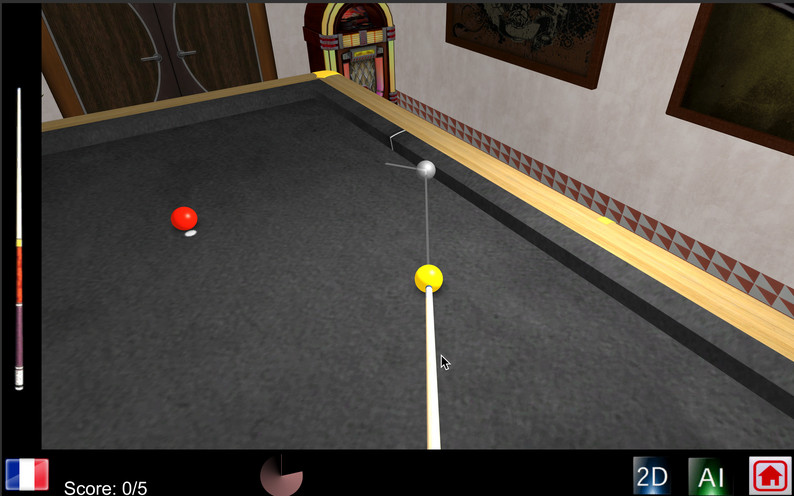 carom billiards simulator