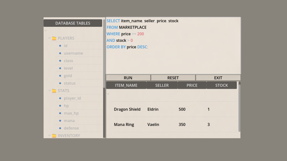 Modular SQL Console for Godot4 by Matisix