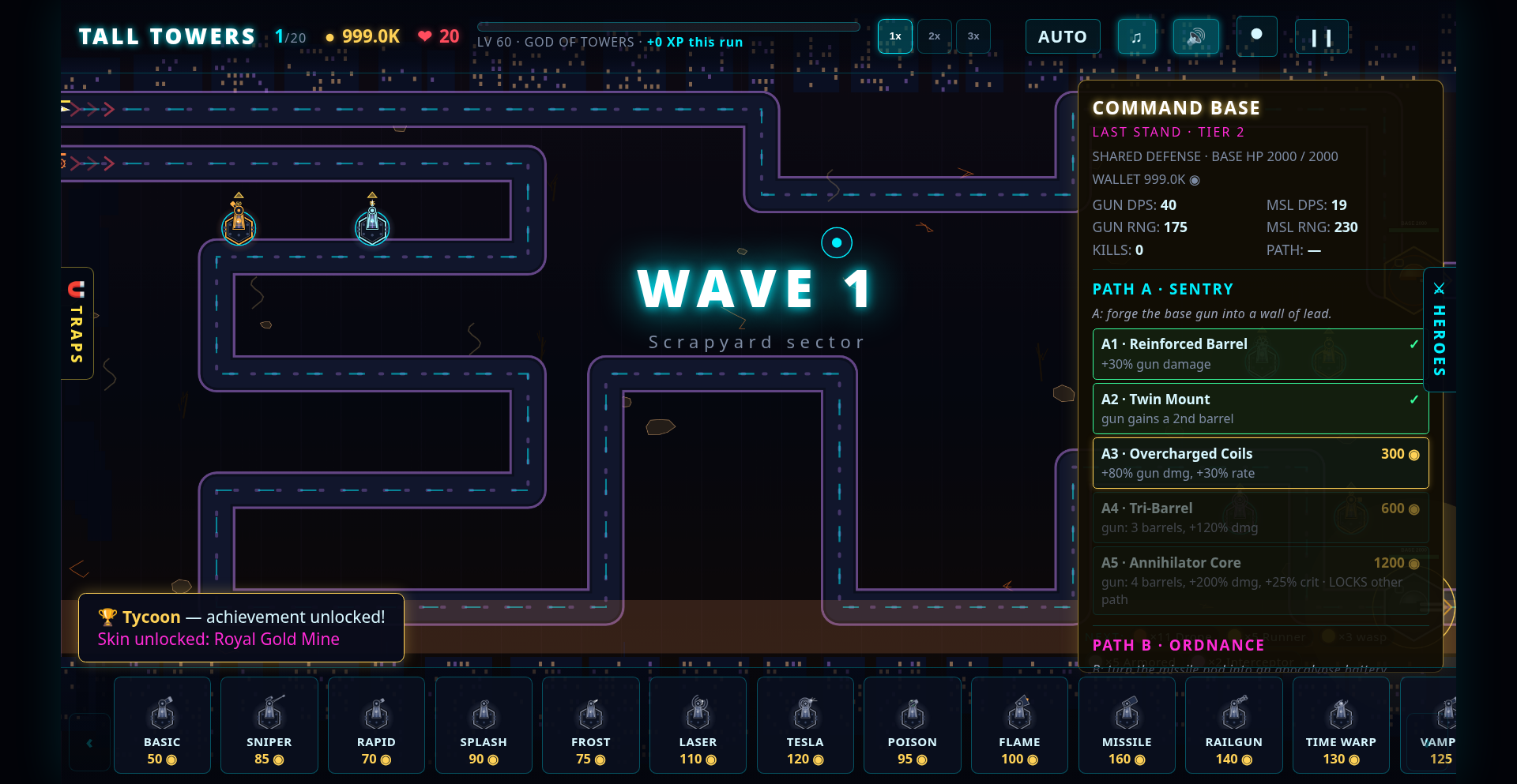 Screenshot 3 for Tall Towers Neon Defense