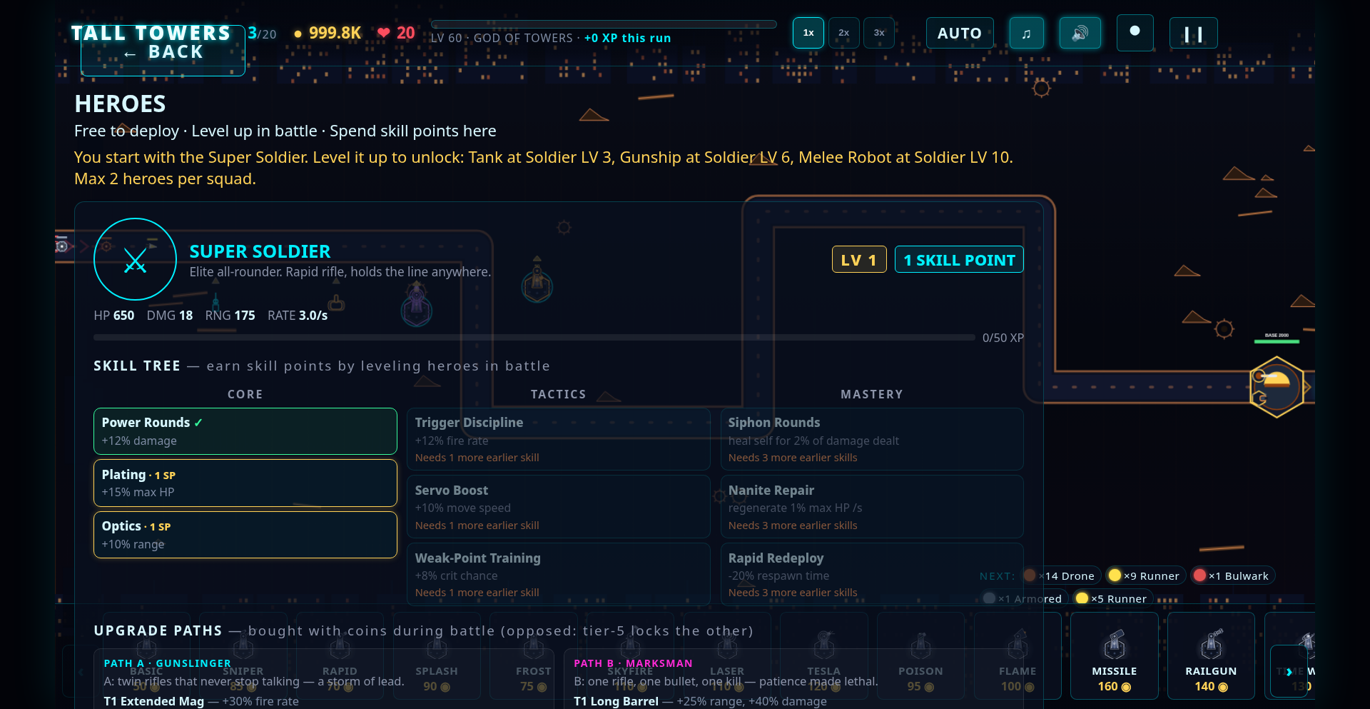 Screenshot 6 for Tall Towers Neon Defense