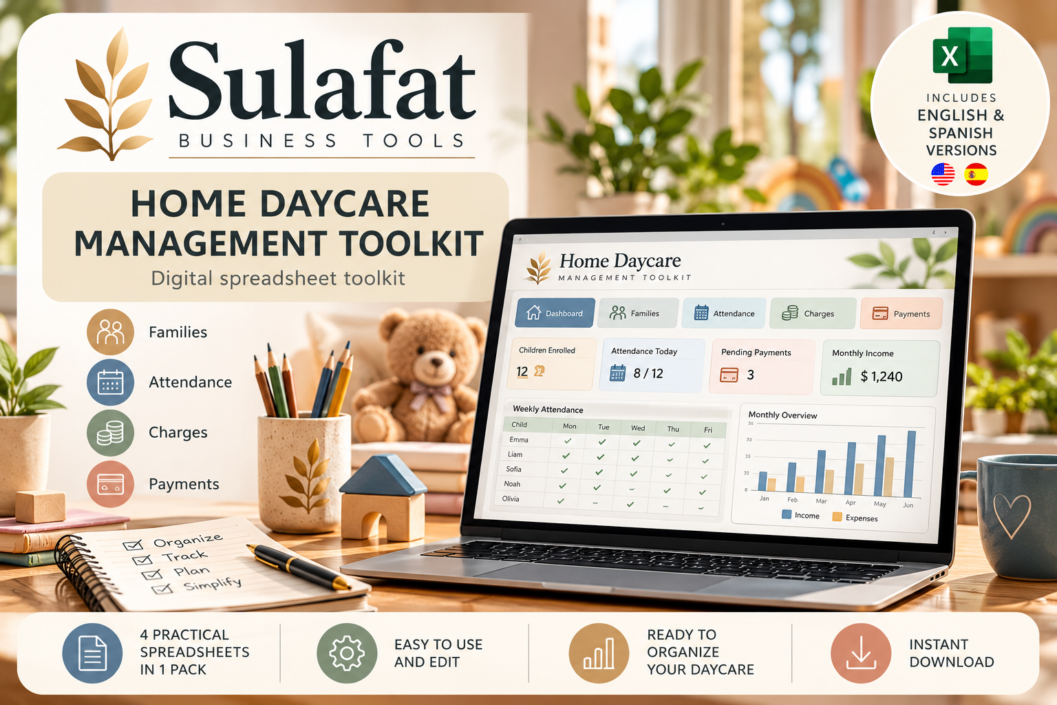 Screenshot 2 for Home Daycare Management Toolkit EN ES
