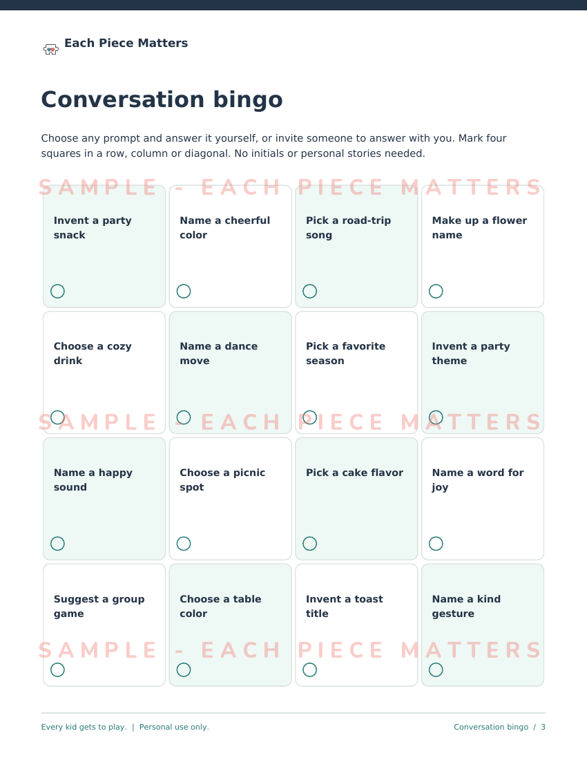 Screenshot 2 for Bridal Shower Games Pack | 5 Inclusive Printable Party Games | US Letter PDF