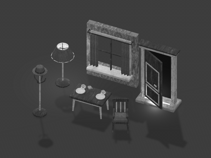 Native door, chair, curtains and hovering-object motion